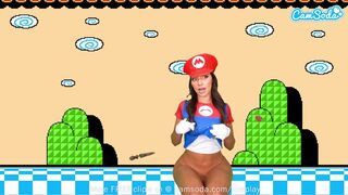 Sisi Rose je veľký-ass cosplayje super Mario výrobcu s mačička striekať hodinky