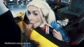 Verejné jebanie s Harley Quinn na Halloween