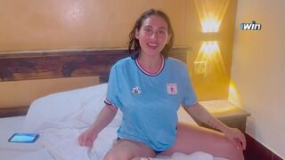 Hot girl loves futbal and hard fuck