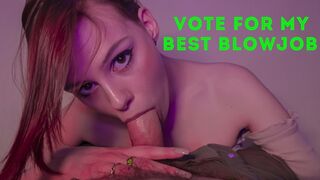Horúci dospievajúci fajčí vtáka a prehltne celú dávku po pästí tváre