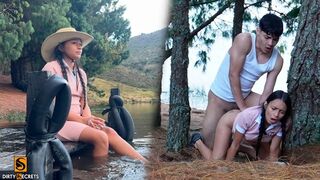 Lil timy ma trtká tvrdo uprostred lesa