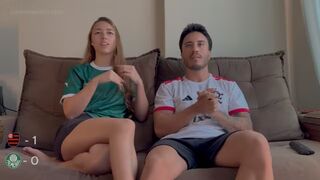 Stavím sa, že moja nevlastná roztlieskavačka Palmeiras na jej flamengo víťazstvo a pretiahol jej veľkú blondýnu Victory kundu v finále Copa Libertadores