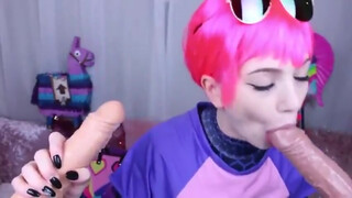 Fortnite kostým dievča fajčí falošné vtáky