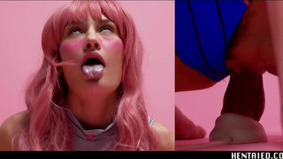 Skutočný život hentai - striekanie mláďa a jej hitachi