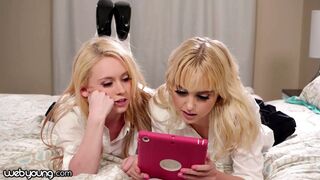 Chloe Cherry a jej školáčka majú na hlave lesbický experiment